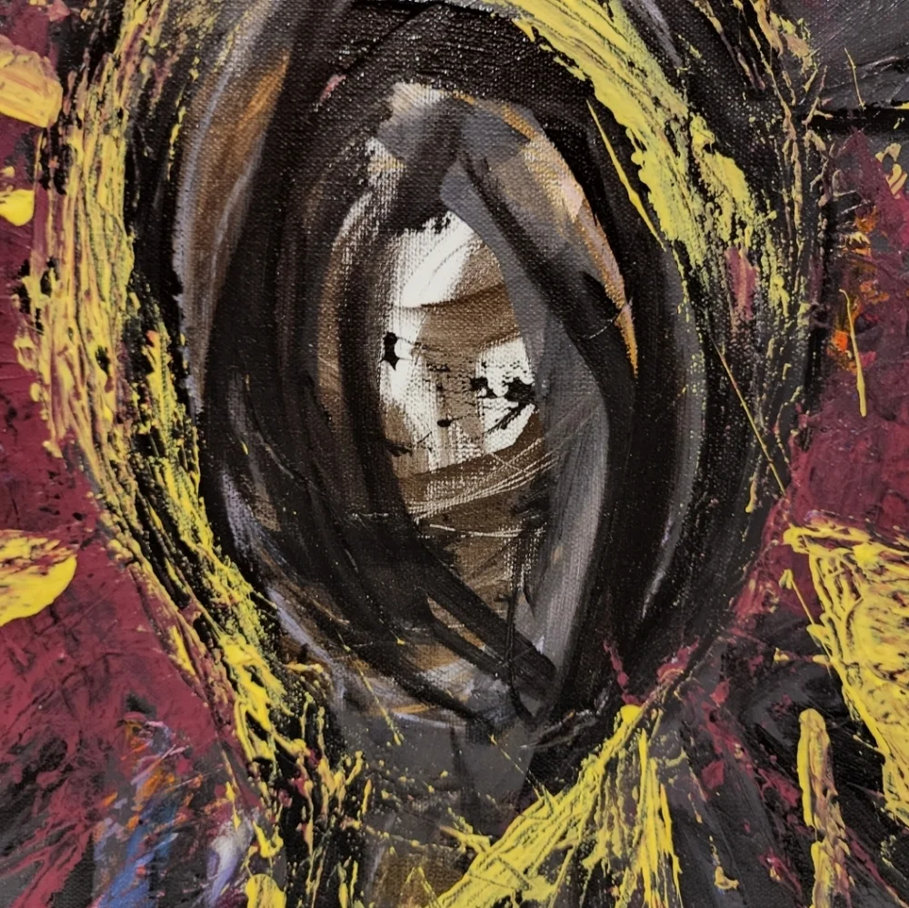 HANDCRAFTED Painting HANDPAINTED Abstract Artwork Stretch Canvas Wall Art Decor - Picture 7 of 17